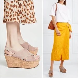 Diane von Furstenberg: “Juno” Wedge Suede Platform Sandals